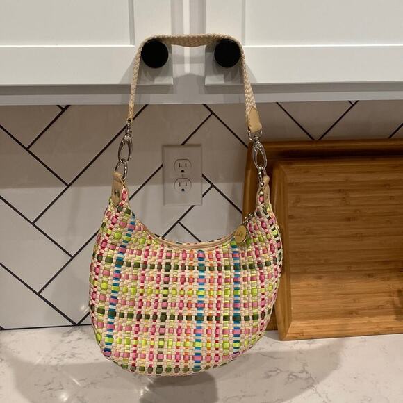The Sak Handbags - The Sak hobo style woven ribbon handbag Y2K shoulder colorful summer artsy